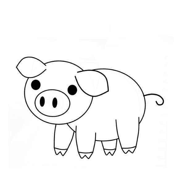 dessin cochon etape 9