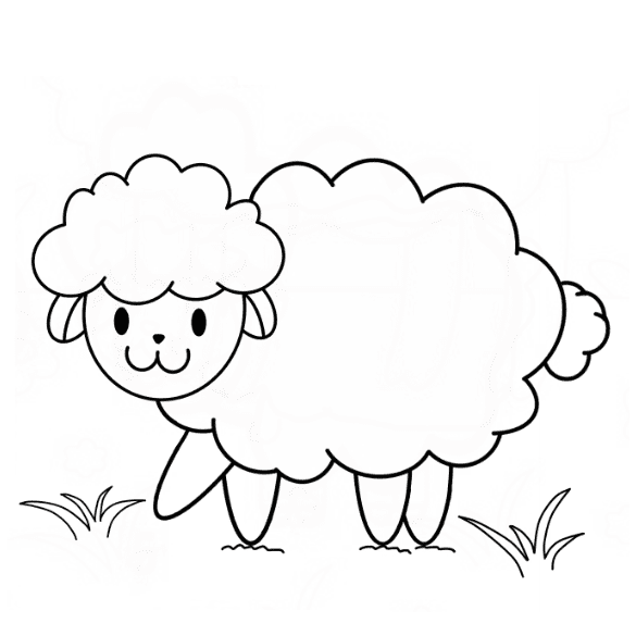 dessin mouton etape 9