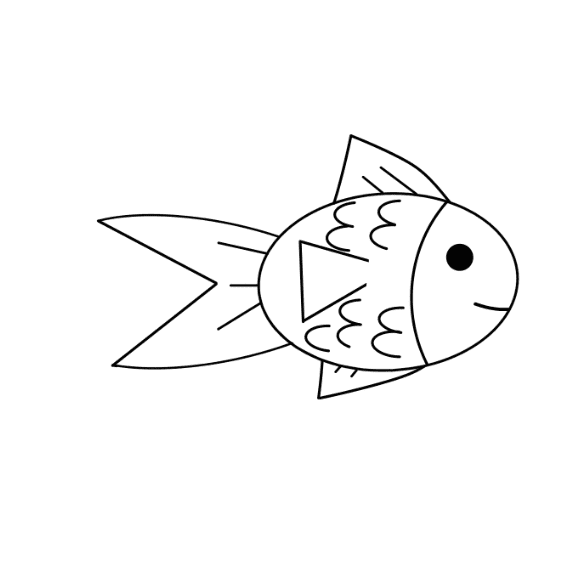 dessin poisson etape 10