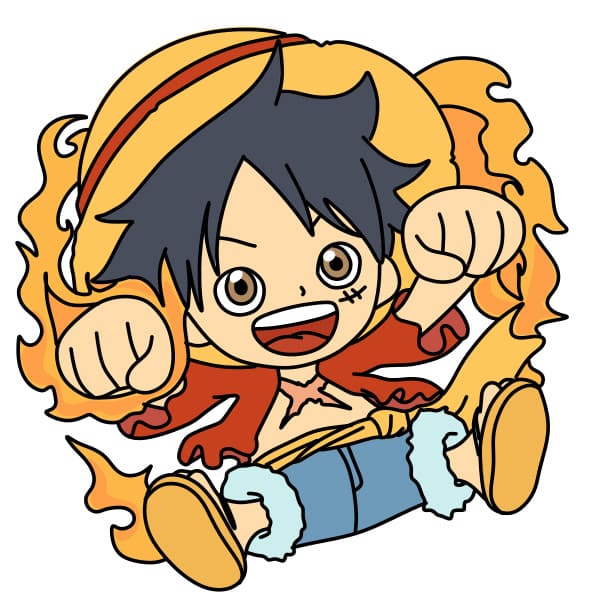 Dessin de Luffy etape16 2 Dessin de Luffy etape16 2