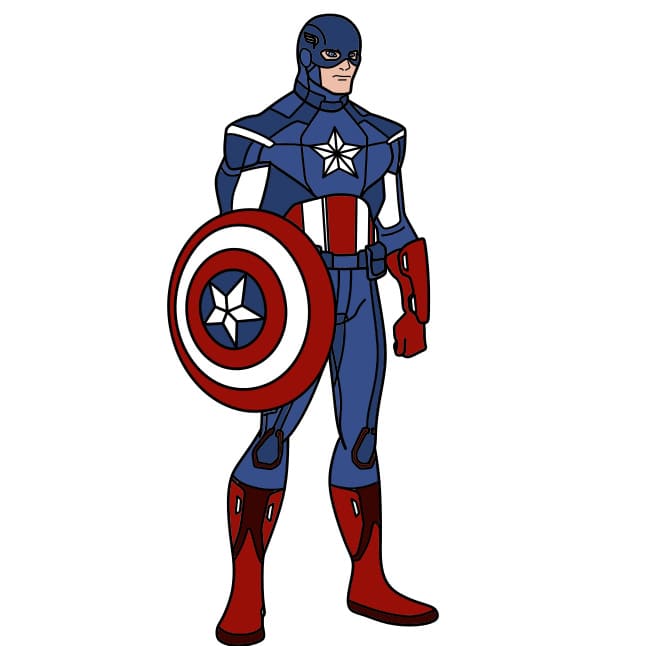Dessin-Captain-America-etape17