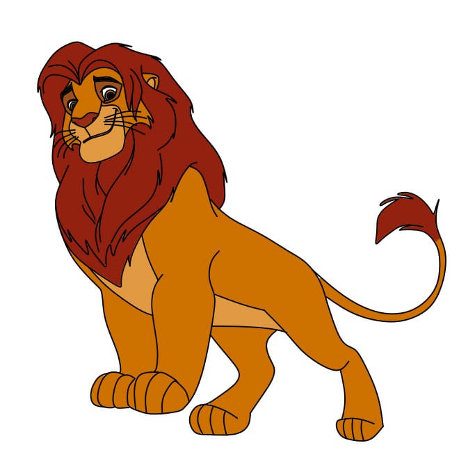 dessiner-le-roi-lion-Simba-etape11
