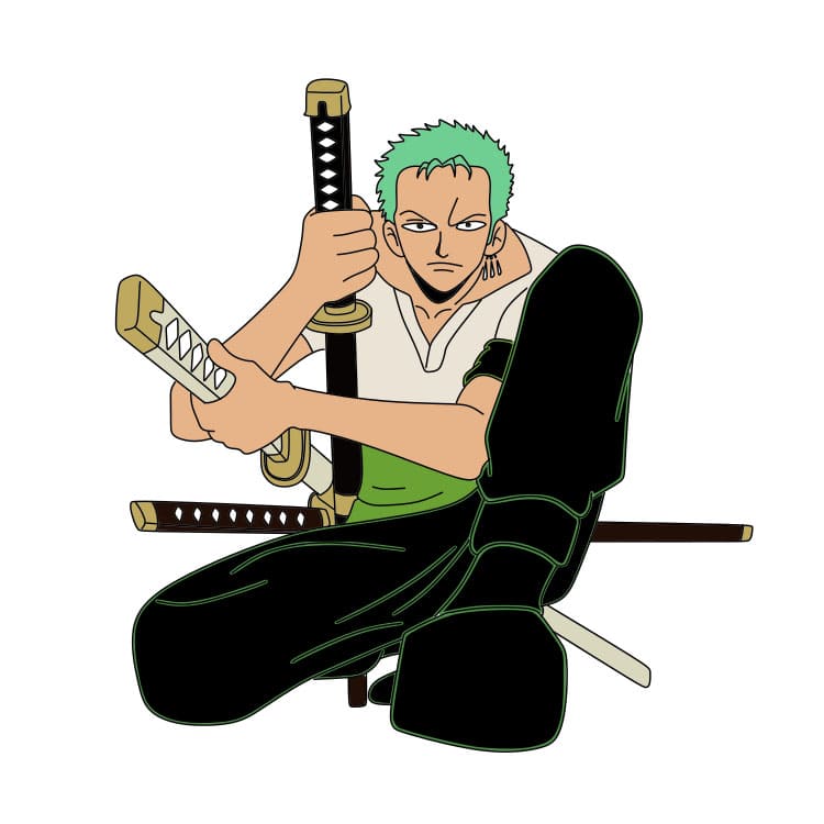 Comment dessiner Roronoa Zoro etape9 5 Comment dessiner Roronoa Zoro etape9 5