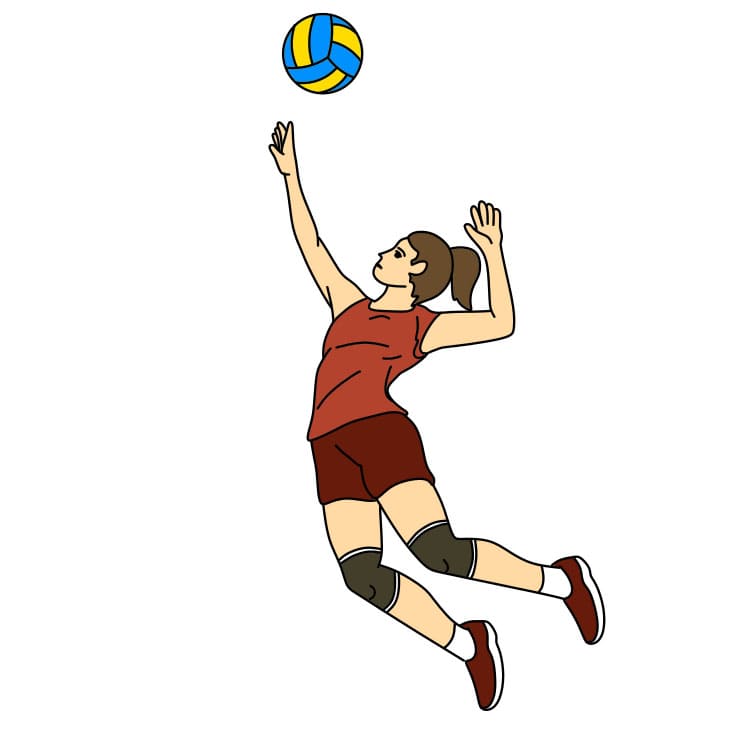 Comment-dessiner-le-volley-ball-Etape-11