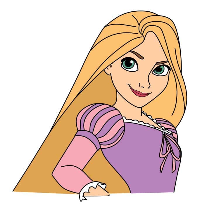 Comment-dessiner-une-princesse-aux-cheveux-en-rotin-Etape-8