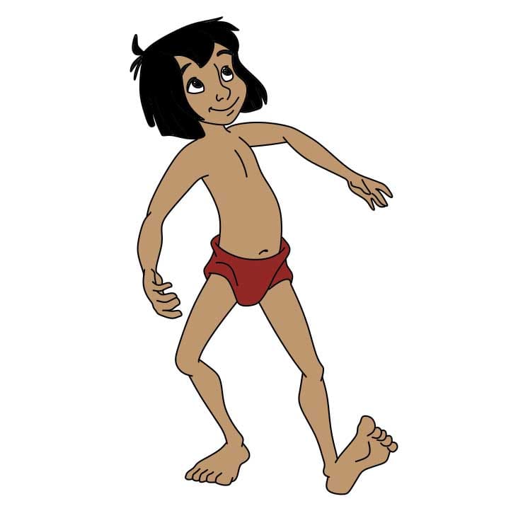 Comment-dessiner-Mowgli-Etape-8-3
