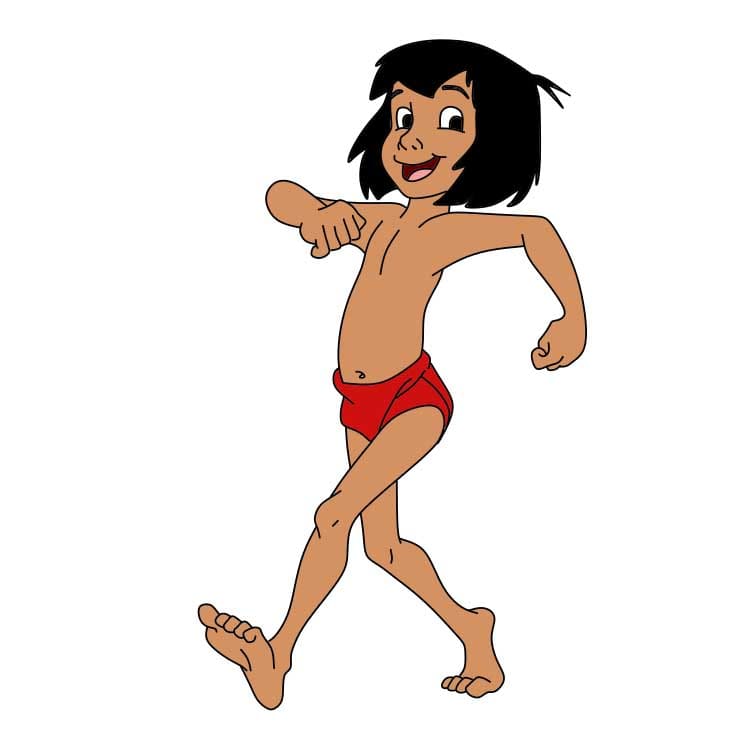 Comment-dessiner-Mowgli-Etape-8
