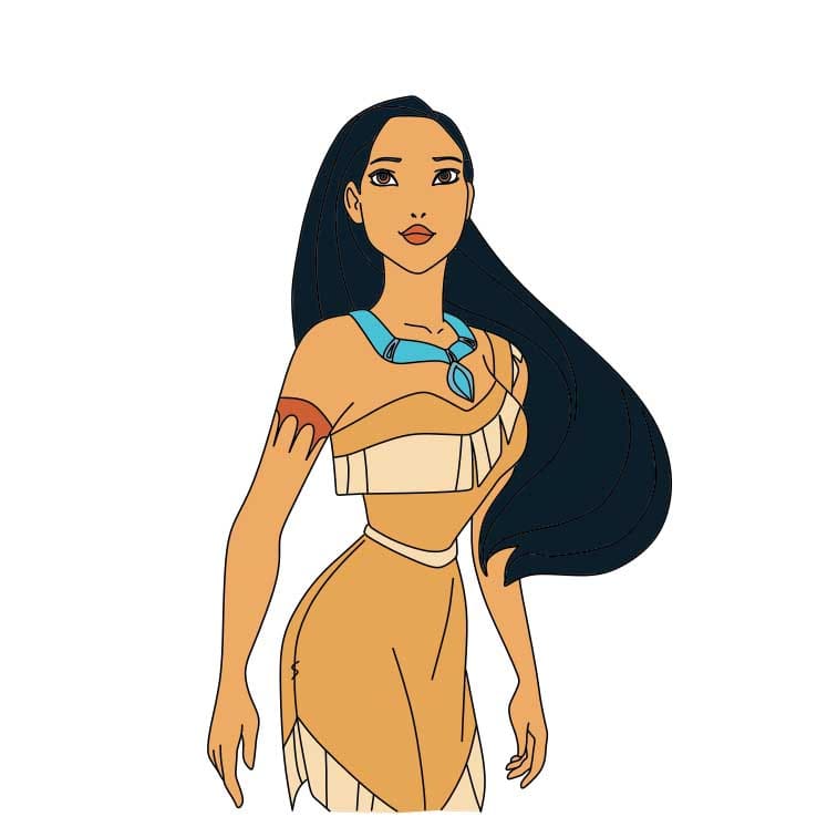 Comment-dessiner-Pocahontas-Etape-8-1