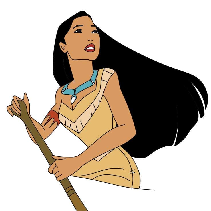Comment-dessiner-Pocahontas-Etape-9