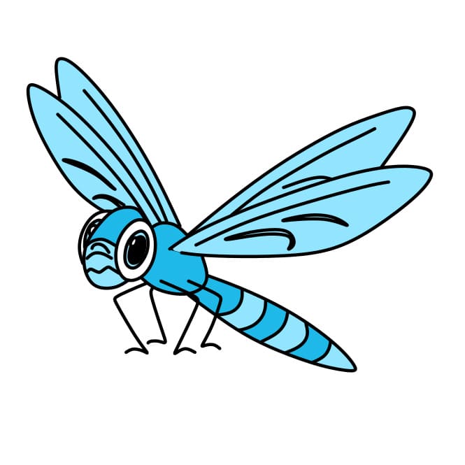 Comment-dessiner-une-libellule-Etape-8