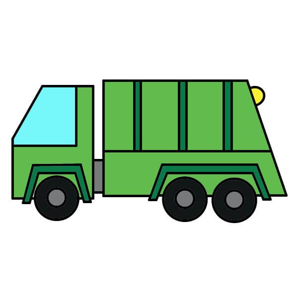 Dessin Camion poubelle