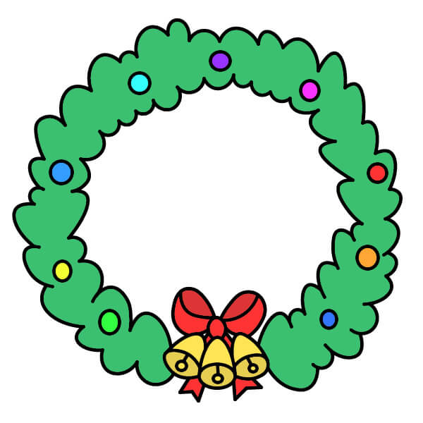 Dessin Couronne de Noël