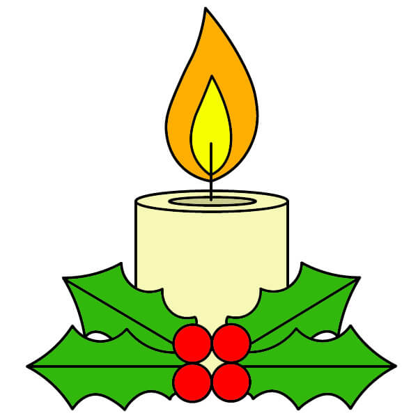 Dessin Bougie de Noël