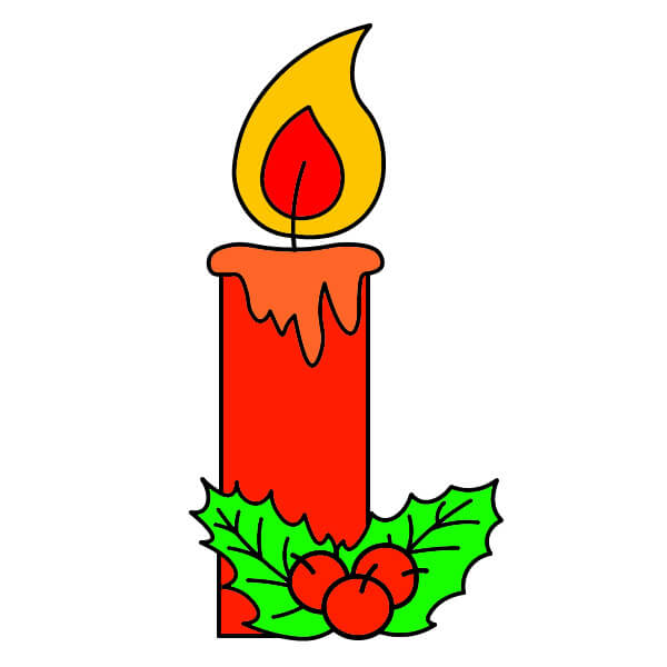 Bougie de Noël 2-8