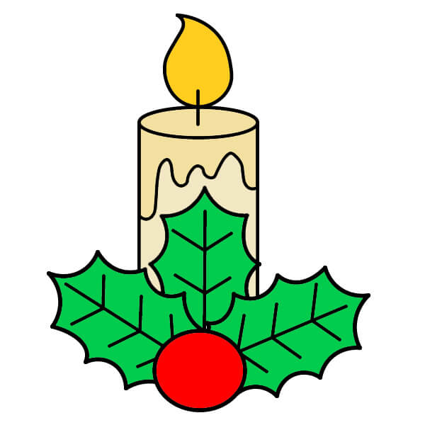Bougie de Noël 3-8